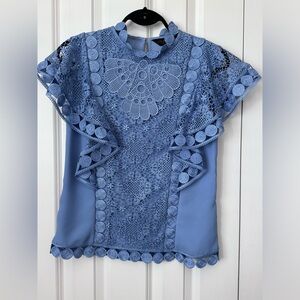 Ted Baker Blue Blouse with embroidery